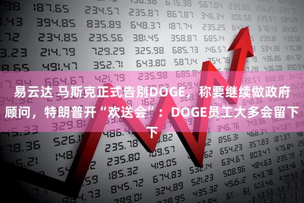 易云达 马斯克正式告别DOGE，称要继续做政府顾问，特朗普开“欢送会”：DOGE员工大多会留下