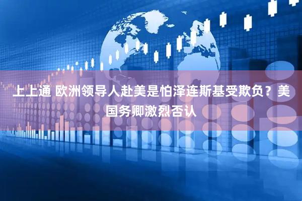 上上通 欧洲领导人赴美是怕泽连斯基受欺负？美国务卿激烈否认