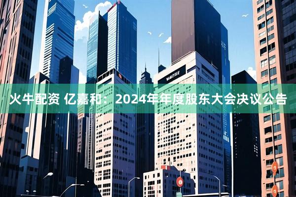 火牛配资 亿嘉和：2024年年度股东大会决议公告