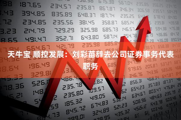 天牛宝 顺控发展：刘彩苗辞去公司证券事务代表职务