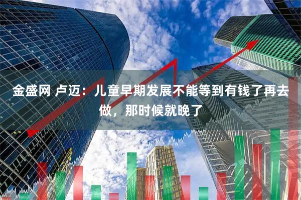 金盛网 卢迈:儿童早期发展不能等到有钱了再去做,那时候就晚了